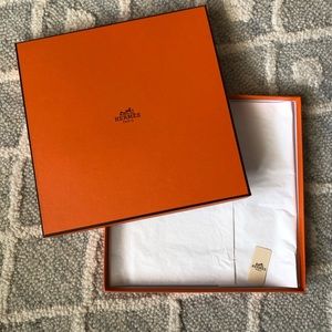 Hermes box with Hermes shopping bag